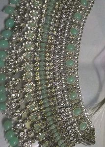 Elegant Mint Green Choker Necklace Set