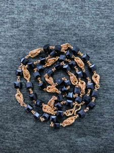 Elegant Black &amp; Gold Beaded Necklace