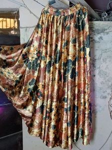 long satin skirt
