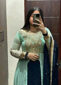 Beautiful patchwork Gown with Dupatta