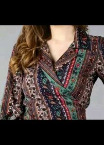 Vintage-Style Wrap Top