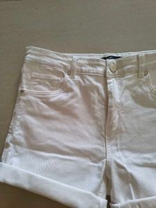 westside Classic White Denim Shorts