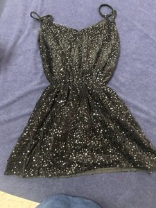 Sparkly Black Mini Dress