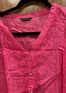 wishful by W Pink Sequined Kurta