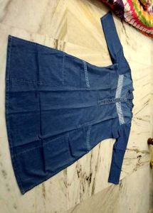 Embroidery Denim Kurta