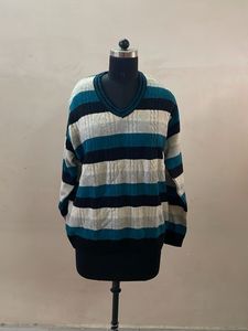 Striped V-Neck Sweater