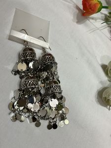 Oxidised Big Size Jhumka