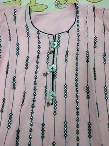 semi stitched shraara suit with dupatta