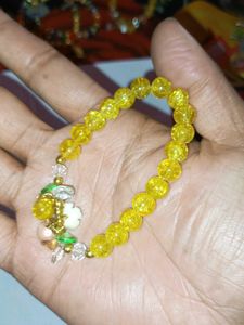 Yellow Beaded Bracelet Set