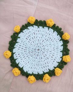 Handmade Crochet Floral mini Coasters