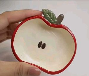 Handmade Apple 🍎 Shaped Trinket Dish