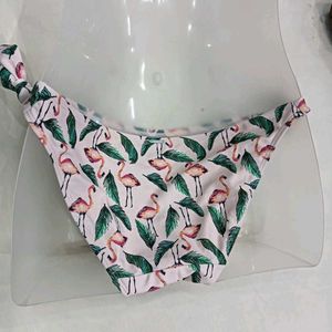 ❤️‍🔥 Flamingo Print Tie-Side Bikini Bottoms