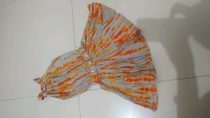 Stylish Grey & Orange Kurta Set