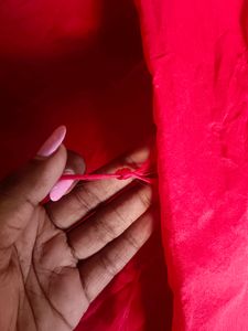 Red Tussar Silk Saree