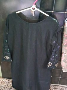 Elegant Black Kurta Set with Dupatta
