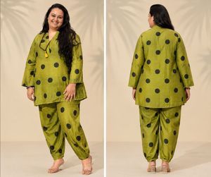 polka dot co ord set plus size