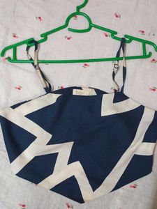 Berry lush Blue &amp; White Geometric Print Co