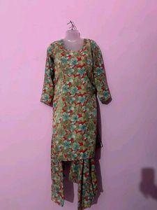 Floral Print Kurta with Pants Set