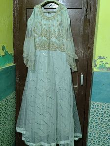 Elegant White Ethnic Gown