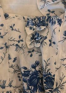 Floral Print Ruffle Babydoll top