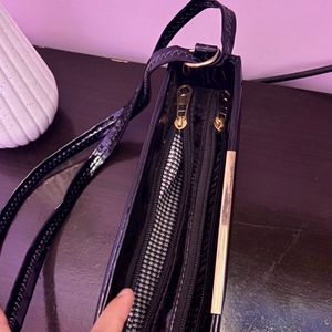 Chic Black Patent Clutch Bag