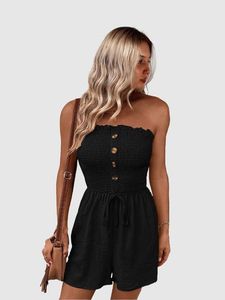Black Strapless Fit Solid Jumpsuit