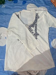 Embroidered White top