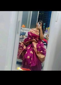 Elegant Purple Silk Saree