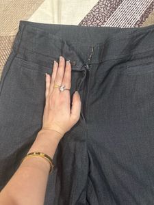 Classic Red and charcoal wide Leg Pants