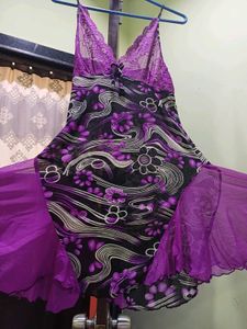 Women's Purple Floral Nightgown