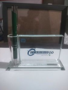 Branded Pen with Glass Holder