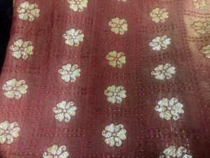 Maroon Banarasi saree