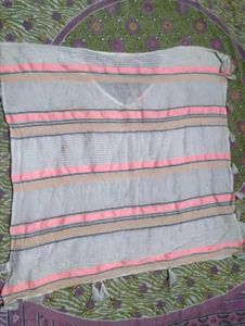 Striped kaftan with Tassels