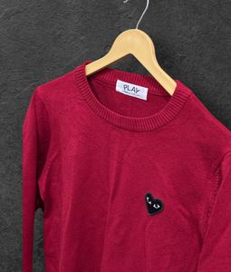 CDG Play Red Heart Sweater