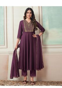 Elegant Maroon Kurta Set with Dupatta