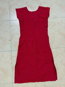 Elegant Red Embroidered Kurta