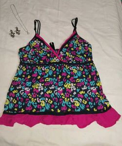 Cute Floral Print Cami Top