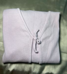 Light lavender Ribbed cardigan