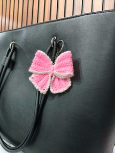 Handmade Crochet Bow Keychains (Set of 2)