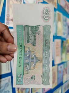 Mayanmar 20 Kyats Note UNC 💶 Foreign Curreny🌎