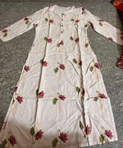 Floral Print Cotton Kurta