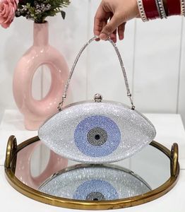 Sparkling Evil Eye Clutch Bag