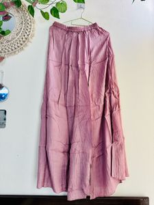Mauve Handcrafted chickenkari suit pallazzo set