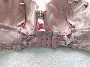 Elegant Lace Trimmed Pink Balconette Bra