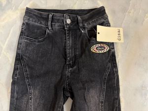 Flared Black Denim Jeans imported from china