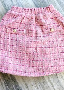 Pink Tweed Skirt,can be for women or kids also