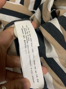 ZARA Striped Wrap Top with Buttons