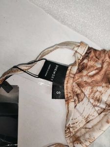 Marble Print String Bikini Top