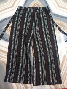 Stylish Striped Palazzos with Belt