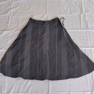 Chic Striped A-Line Skirt